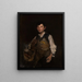 Le drengen, der piber - Frank Duveneck — indrammet kunstværk på væggen