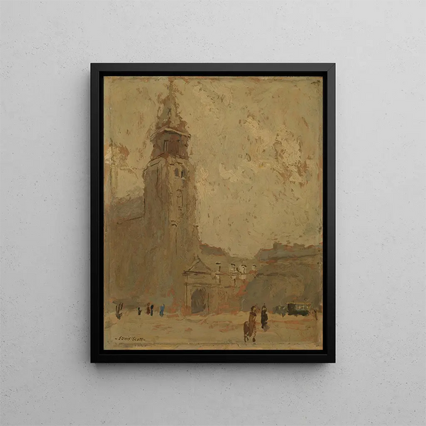 Saint-Germain-des-Prés Kirke - Frank Edwin Scott — indrammet kunstværk på væggen