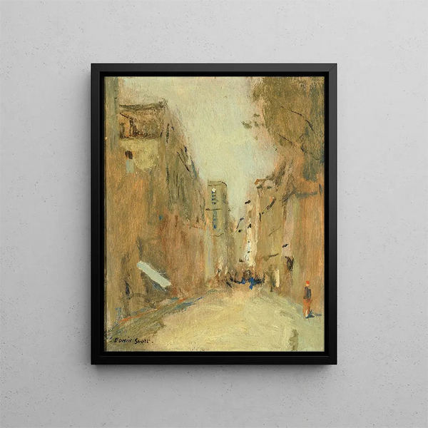 Rue Saint-Jacques Paris - Frank Edwin Scott — indrammet kunstværk på væggen