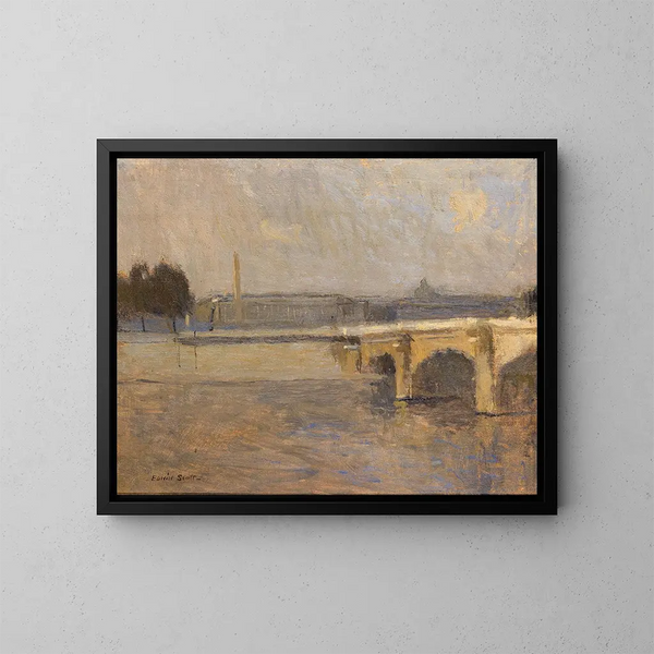 La Seine à Paris, Pont de la Concorde - Frank Edwin Scott — indrammet kunstværk på væggen