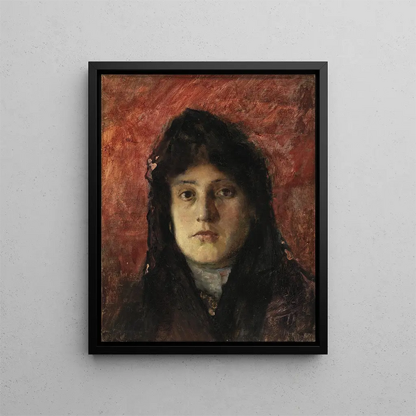 Tête de Femme - Frank Edwin Scott — indrammet kunstværk på væggen