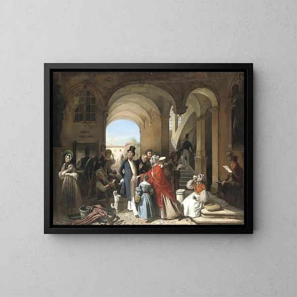 La Poste Restante - François-Auguste Biard — indrammet kunstværk på væggen