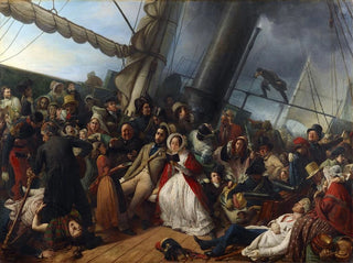 FranoisAuguste Biard - Seasickness at the Ball on Board an English Corvette.webp
