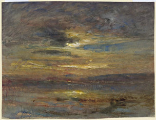 Solnedgang over en dam - François-Auguste Ravier — visning af kunstværket