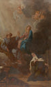 La Vierge plaçant Sainte Thérèse d'Avila under beskyttelse af Saint Joseph - François-Guillaume Ménageot — visning af kunstværket