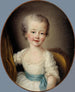 Portrait af lille pige i hvid kjole kaldet Alexandrine Lenormant d'Étiolles - François-Hubert Drouais — visning af kunstværket