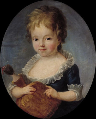 FranoisHubert Drouais - Portrait dune petite fille tenant une poupe.webp