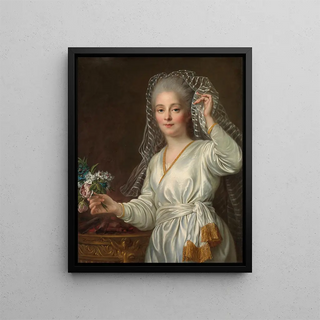 FranoisHubert Drouais - Portrait of a Young Woman as a Vestal Virgin.webp