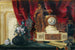 Natur stilleben med et gildet bronzeur og en porcelænsvas fra Sèvres - François-Léonard Dupont — visning af kunstværket