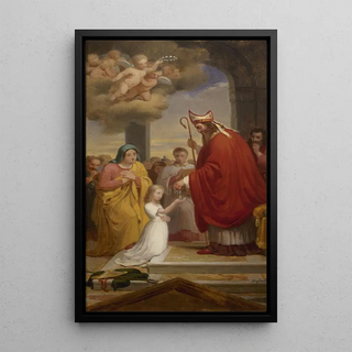 FranoisLouis Dejuinne - Conscration de sainte Genevive par saint Germain vque dAuxerre.webp