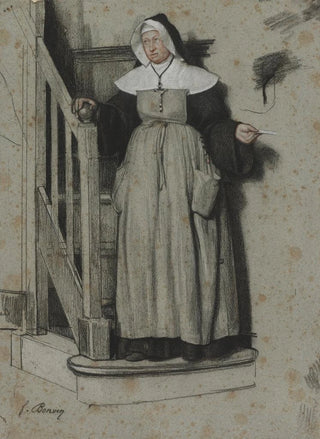 Franois Bonvin - The Letter of Admission Interior of a Convent.webp