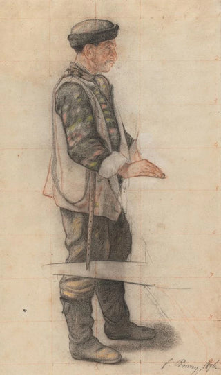 Franois Bonvin - The Stretcher Bearer Study for Le Couvreur tomb.webp