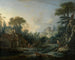 Landskabsmaleri med en vandmølle - François Boucher — visning af kunstværket