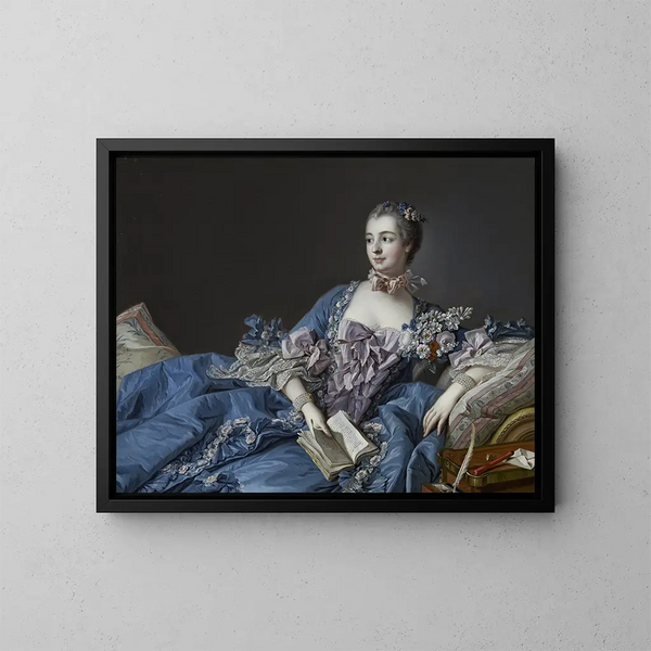 Madame de Pompadour - François Boucher — indrammet kunstværk på væggen