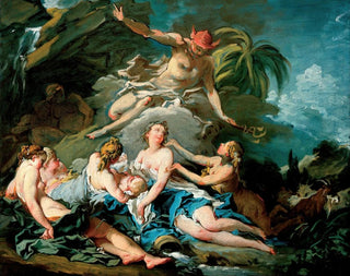 Franois Boucher - Mercury Entrusting the Infant Bacchus to the Nymphs of Nysa.webp