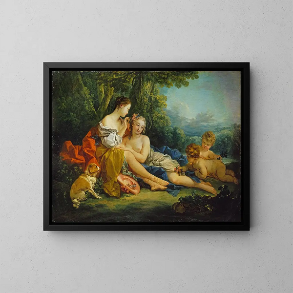 Toilette pastorale - François Boucher — indrammet kunstværk på væggen