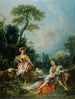 Pastorale med en spiller på gajde - François Boucher — visning af kunstværket