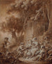 Pastorale maleri med fløjtespiller - François Boucher — visning af kunstværket