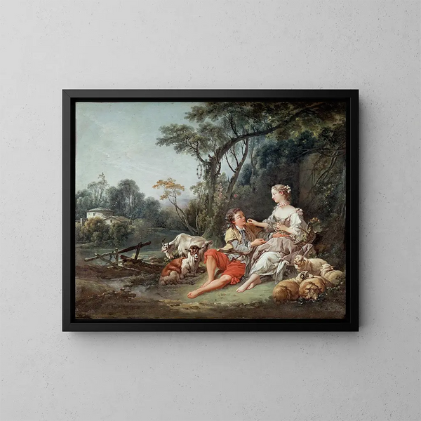 Tænk på druerne - François Boucher — indrammet kunstværk på væggen