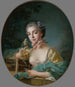 formodet portræt af Marie-Émilie Baudouin, datter af maleren - François Boucher — visning af kunstværket