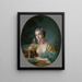 formodet portræt af Marie-Émilie Baudouin, datter af maleren - François Boucher — indrammet kunstværk på væggen