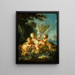 Putti en fisker - François Boucher — indrammet kunstværk på væggen
