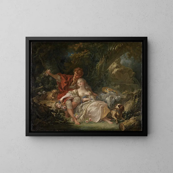 hyrder og hyrdinder - François Boucher — indrammet kunstværk på væggen