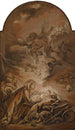 La Nativité med en flyvende engel - François Boucher — visning af kunstværket