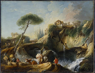 Vue de Tivoli avec le tempel de Vesta - François Boucher — visning af kunstværket