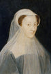 Portrait af Marie Stuart 1542-1587 dronning af Frankrig og dronning af Skotland i sorgdragt - François Clouet — visning af kunstværket