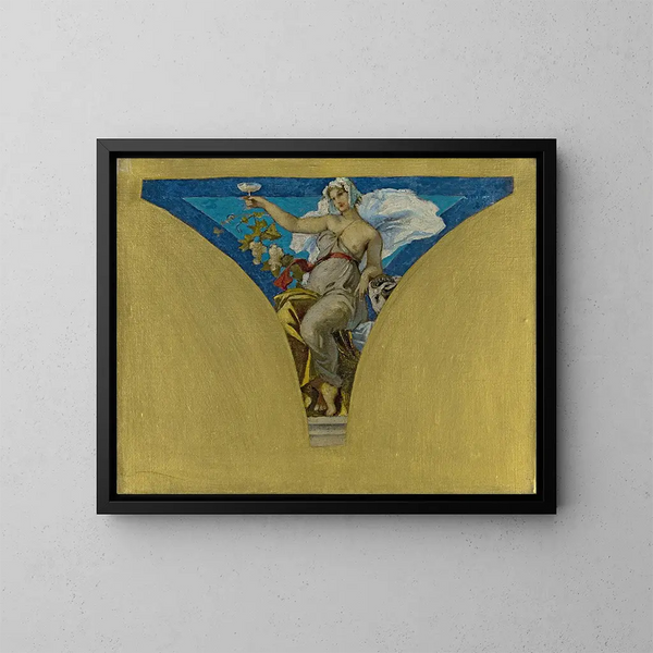 La Champagne - François Émile Ehrmann — indrammet kunstværk på væggen