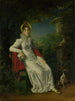 Caroline Ferdinand Louise de Sicile 1798-1870 Ægtefælle til Charles Ferdinand, hertug af Berry, i Bagatelle-parken ved Bois de Boulogne nær Paris - François Gérard — visning af kunstværket