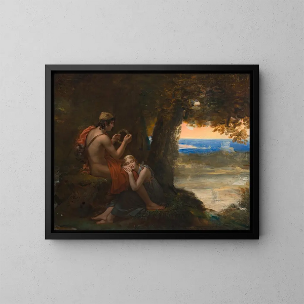 Daphnis og Chloé - François Gérard — indrammet kunstværk på væggen