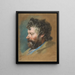 Tête d'homme barbu de profil vers la gauche - François Lemoyne — indrammet kunstværk på væggen