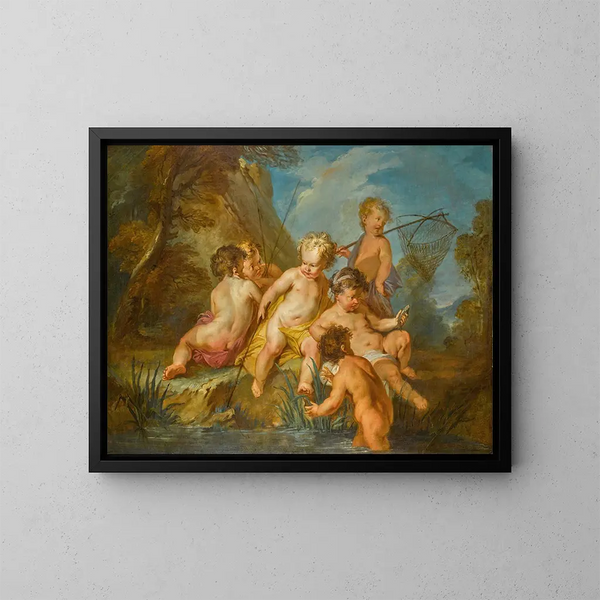 Les Amours des pêcheurs - François Lemoyne — indrammet kunstværk på væggen