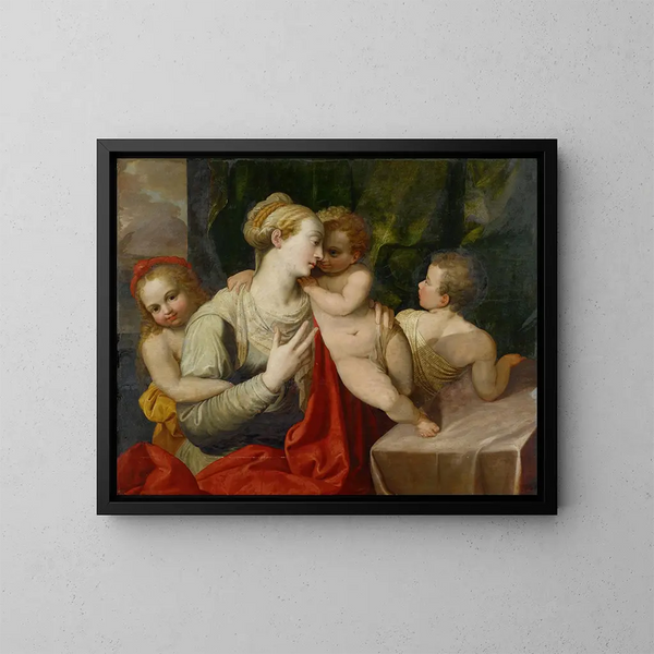 Charité - Frans Floris — indrammet kunstværk på væggen