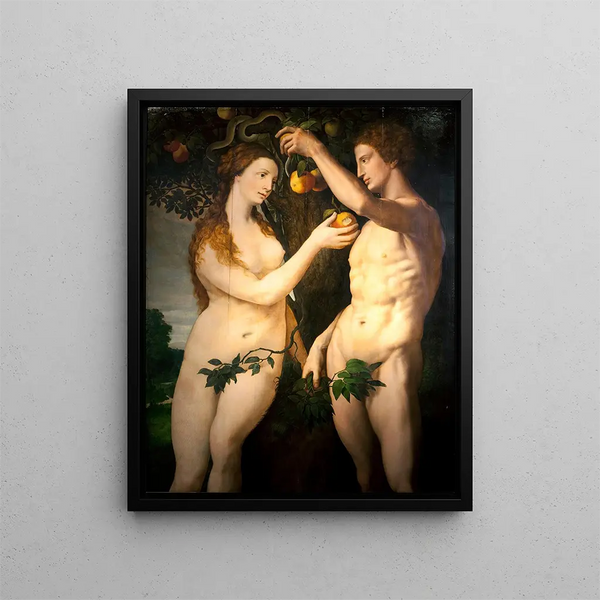 La chute de l'homme - Frans Floris — indrammet kunstværk på væggen