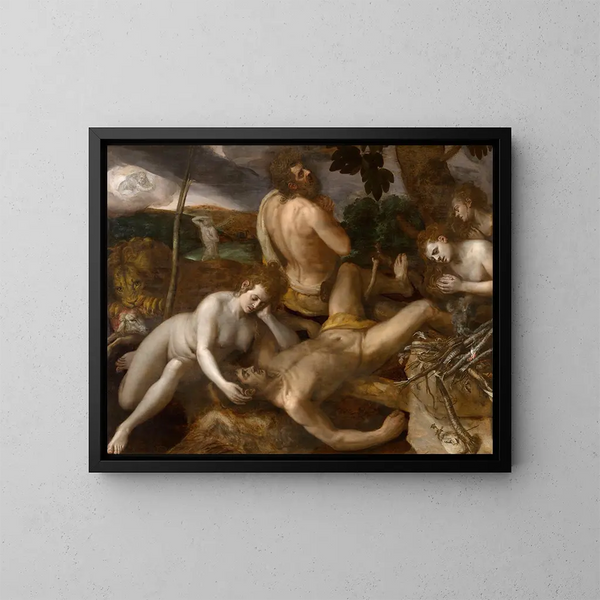 La Lamentation sur Abel - Frans Floris — indrammet kunstværk på væggen