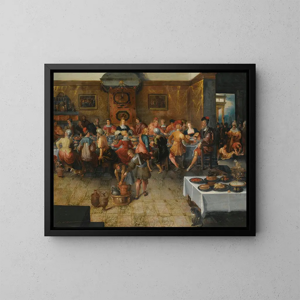 La parabole du festin de noces - Frans Francken le Jeune — indrammet kunstværk på væggen