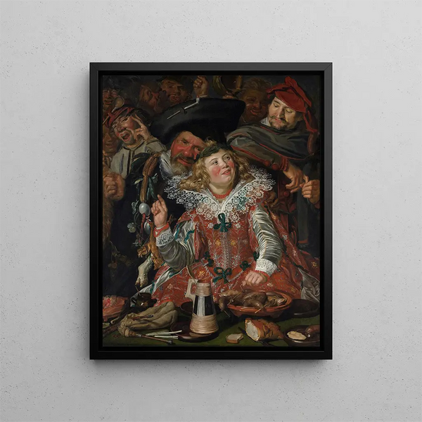 Les fêtards du Jour gras - Frans Hals — indrammet kunstværk på væggen