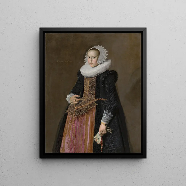 Portrait af Aletta Hanemans - Frans Hals — indrammet kunstværk på væggen