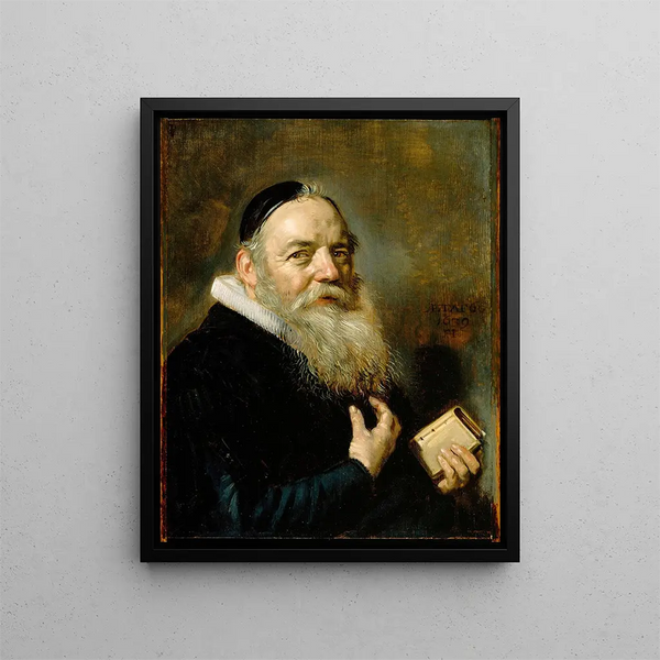 Portrait af Hendrik Swalmius - Frans Hals — indrammet kunstværk på væggen