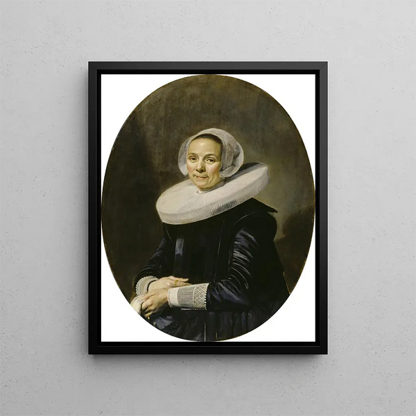 Portræt af en kvinde - Frans Hals — indrammet kunstværk på væggen