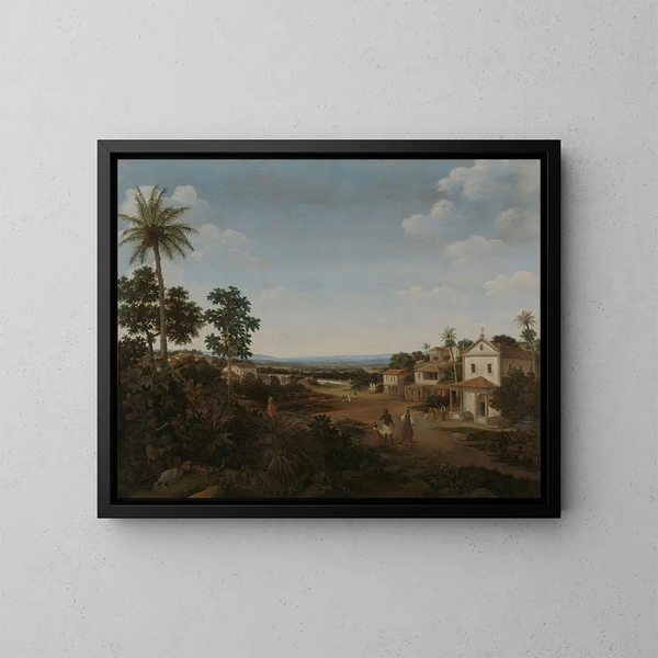 Landskab i Brasilien - Frans Post — indrammet kunstværk på væggen