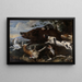 Jagt på vildsvin - Frans Snyders — indrammet kunstværk på væggen