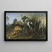 Fabel af ræven og heronen - Frans Snyders — indrammet kunstværk på væggen