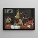 Naturtro med en død hjort - Frans Snyders — indrammet kunstværk på væggen