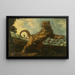 Le lion og musen - Frans Snyders — indrammet kunstværk på væggen