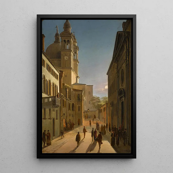 Frans Vervloet - Venice the Rio Terr Catecumeni with Santa Maria della Salute in the Distance.webp