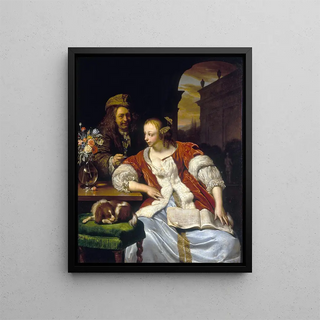 Frans van Mieris the Elder - Le chant interrompu portrait de lartiste et sa femme.webp